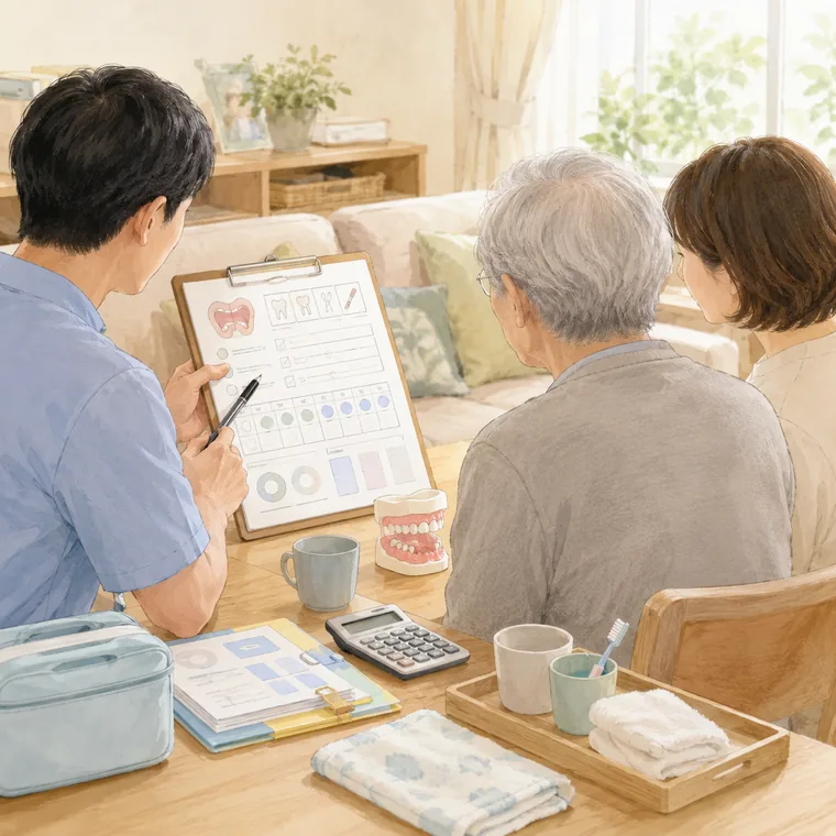 診療計画と費用を説明する様子